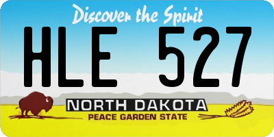 ND license plate HLE527