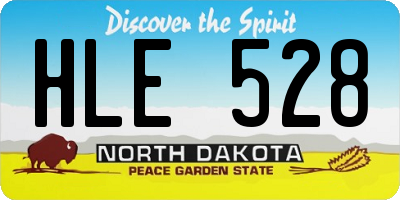 ND license plate HLE528