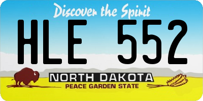 ND license plate HLE552