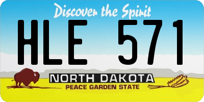 ND license plate HLE571