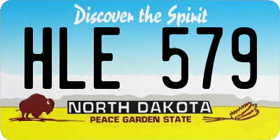 ND license plate HLE579