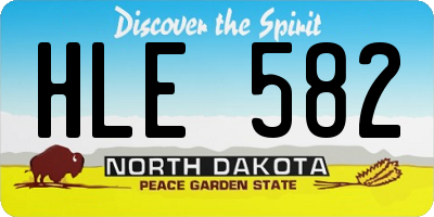 ND license plate HLE582