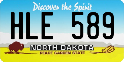 ND license plate HLE589