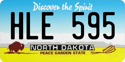 ND license plate HLE595