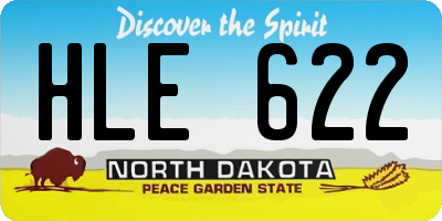ND license plate HLE622