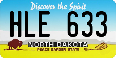 ND license plate HLE633