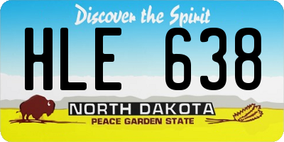ND license plate HLE638