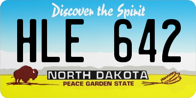ND license plate HLE642