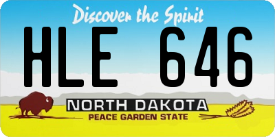 ND license plate HLE646