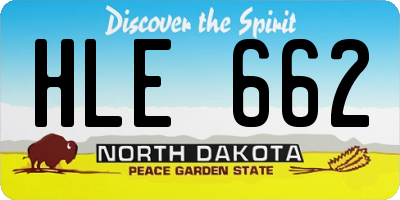 ND license plate HLE662