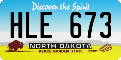 ND license plate HLE673