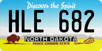 ND license plate HLE682
