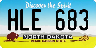 ND license plate HLE683