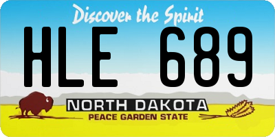 ND license plate HLE689