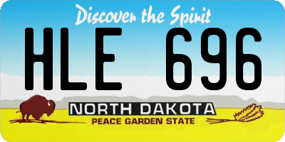 ND license plate HLE696