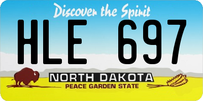 ND license plate HLE697