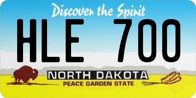 ND license plate HLE700