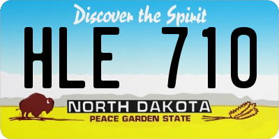 ND license plate HLE710