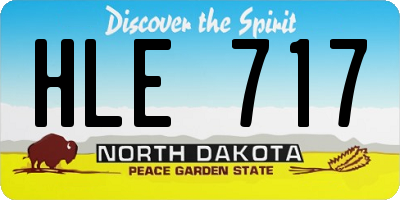 ND license plate HLE717