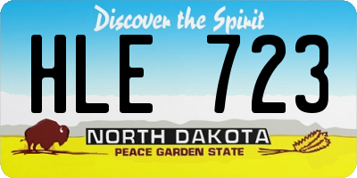 ND license plate HLE723