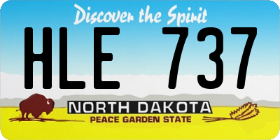 ND license plate HLE737