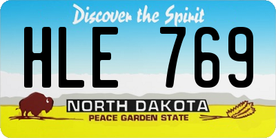 ND license plate HLE769