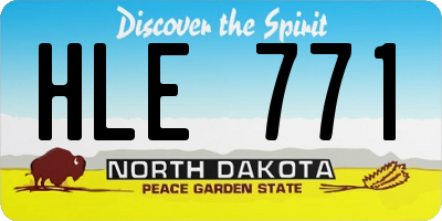 ND license plate HLE771