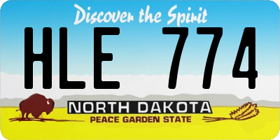 ND license plate HLE774