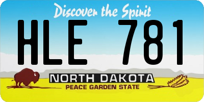 ND license plate HLE781