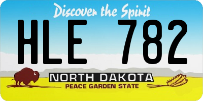 ND license plate HLE782