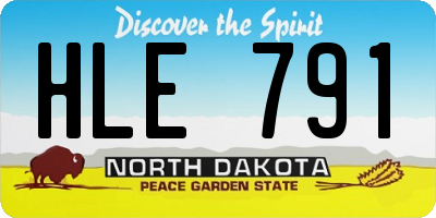 ND license plate HLE791