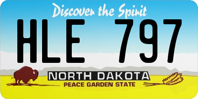 ND license plate HLE797