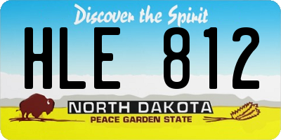 ND license plate HLE812