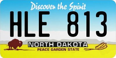 ND license plate HLE813