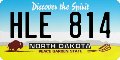 ND license plate HLE814