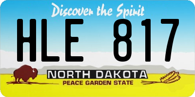 ND license plate HLE817