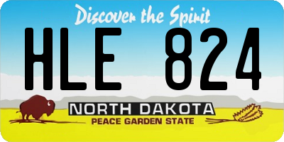 ND license plate HLE824