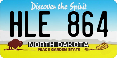 ND license plate HLE864