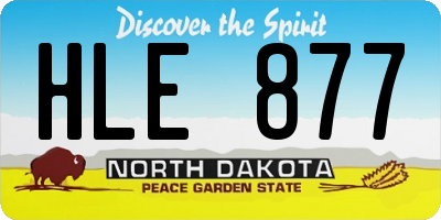 ND license plate HLE877