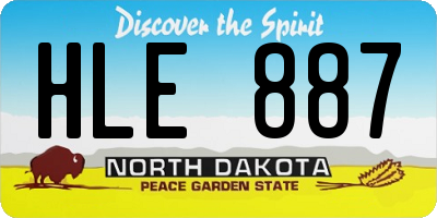 ND license plate HLE887