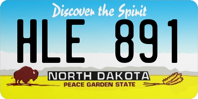 ND license plate HLE891