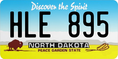 ND license plate HLE895