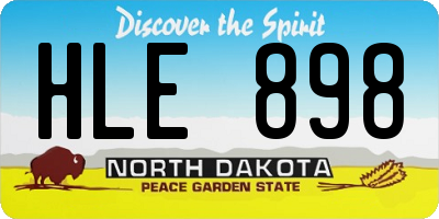 ND license plate HLE898