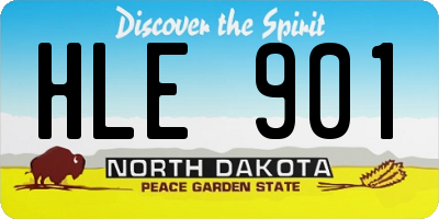 ND license plate HLE901