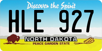 ND license plate HLE927