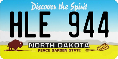 ND license plate HLE944