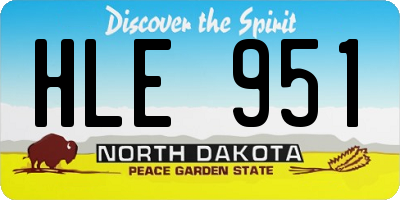 ND license plate HLE951