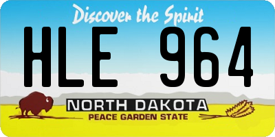 ND license plate HLE964