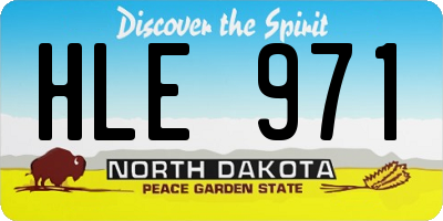 ND license plate HLE971