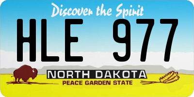 ND license plate HLE977